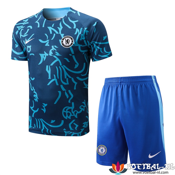 FC Chelsea Trainingsshirt + Shorts Blauw 2022/2023