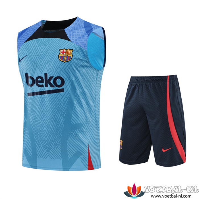 FC Barcelona Tanktoppakken + Shorts Blauw 2022/2023