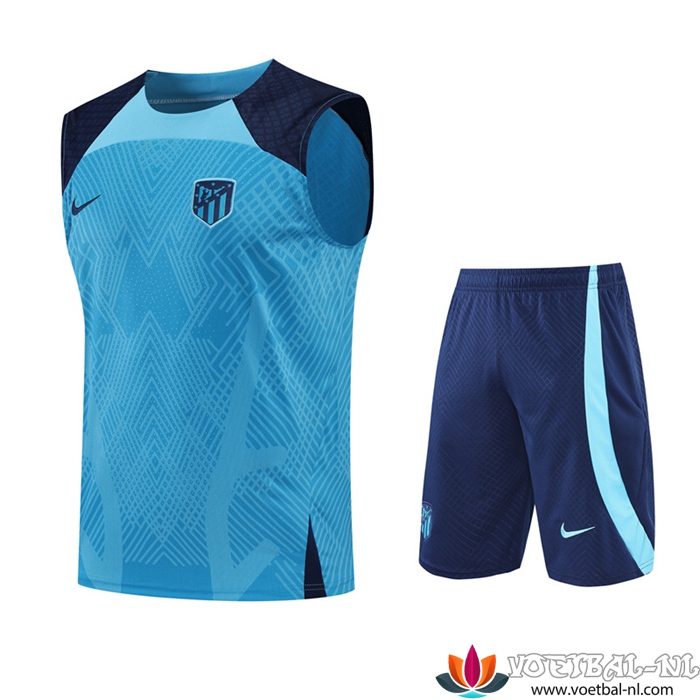 Atletico Madrid Tanktoppakken + Shorts Blauw 2022/2023
