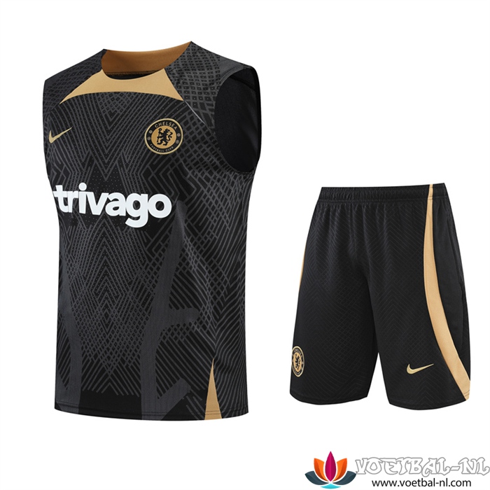 FC Chelsea Tanktoppakken + Shorts Zwart 2022/2023