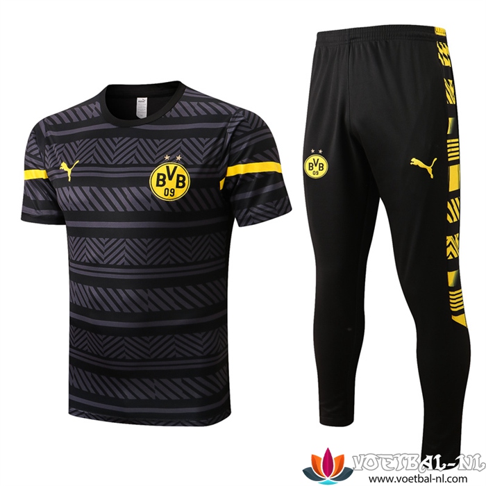Dortmund Trainingsshirt + Broek Zwart 2022/2023