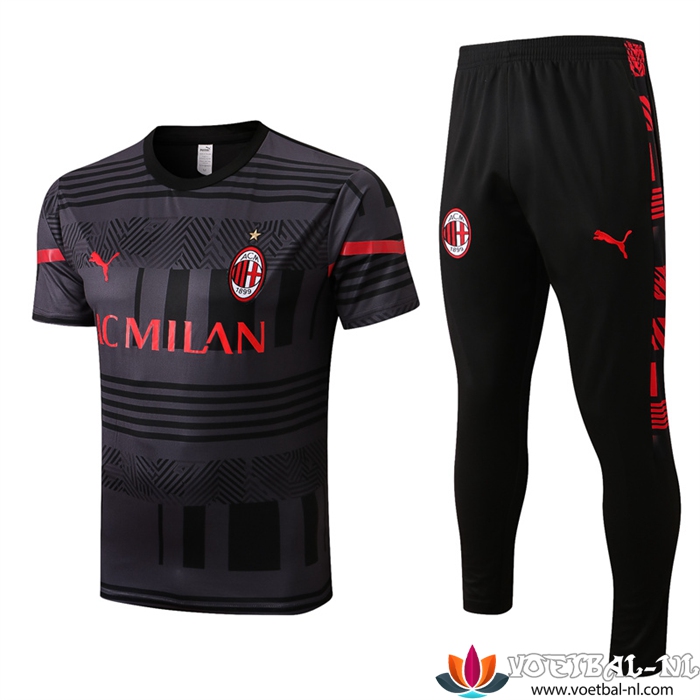 AC Milan Trainingsshirt + Broek Zwart 2022/2023