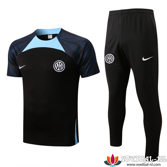 Inter Milan Trainingsshirt + Broek Zwart 2022/2023
