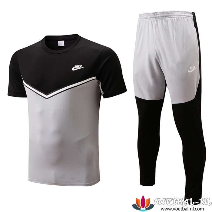 Nike Trainingsshirt + Broek Zwart/Grijs 2022/2023