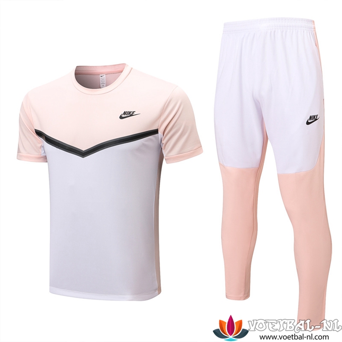 Nike Trainingsshirt + Broek Roos/Wit 2022/2023