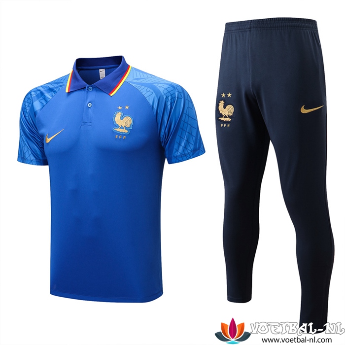Frankrijk Polo Shirt Blauw 2022/2023