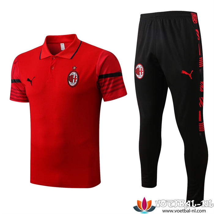 AC Milan Polo Shirt Rood 2022/2023