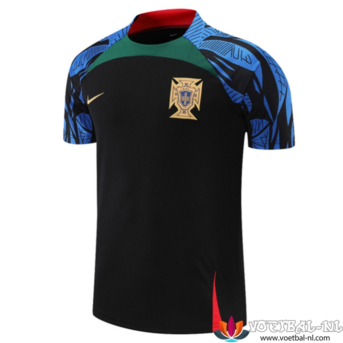 Portugal Trainingsshirt Zwart/Blauw 2022/2023