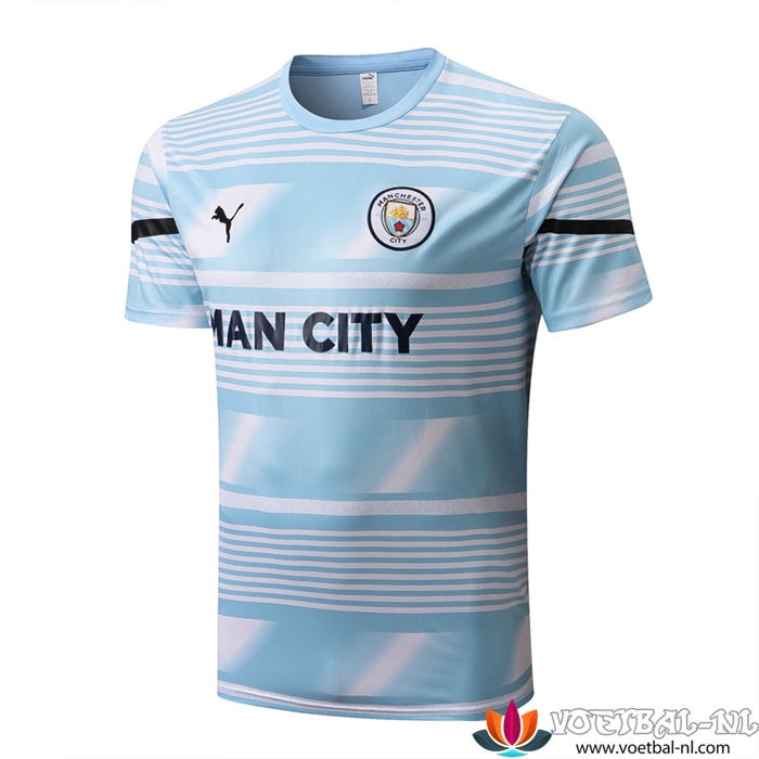 Manchester City Trainingsshirt Blauw/Wit 2022/2023