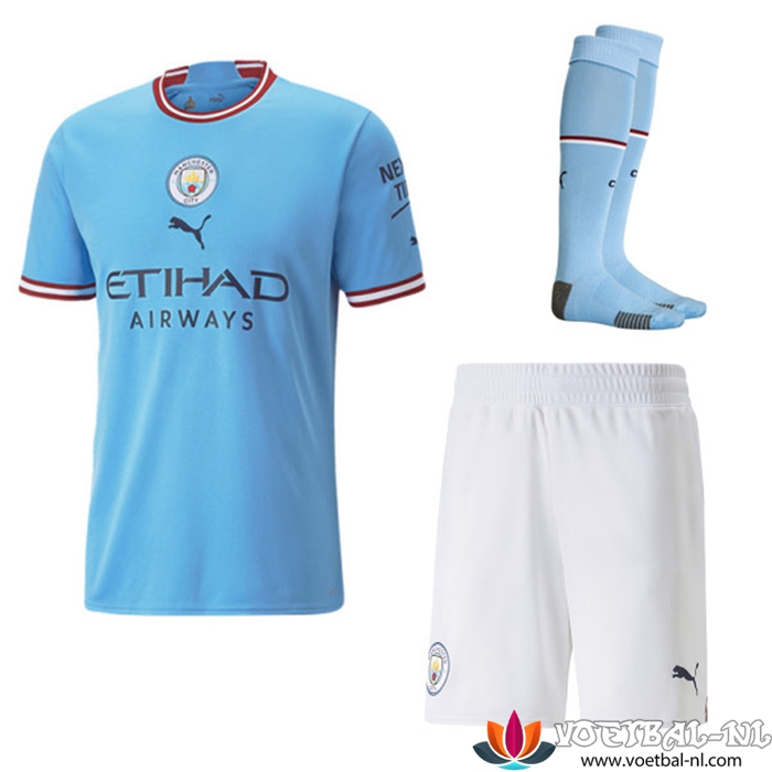 Manchester City Thuisshirt (Shorts + Sokken) set 2022/2023