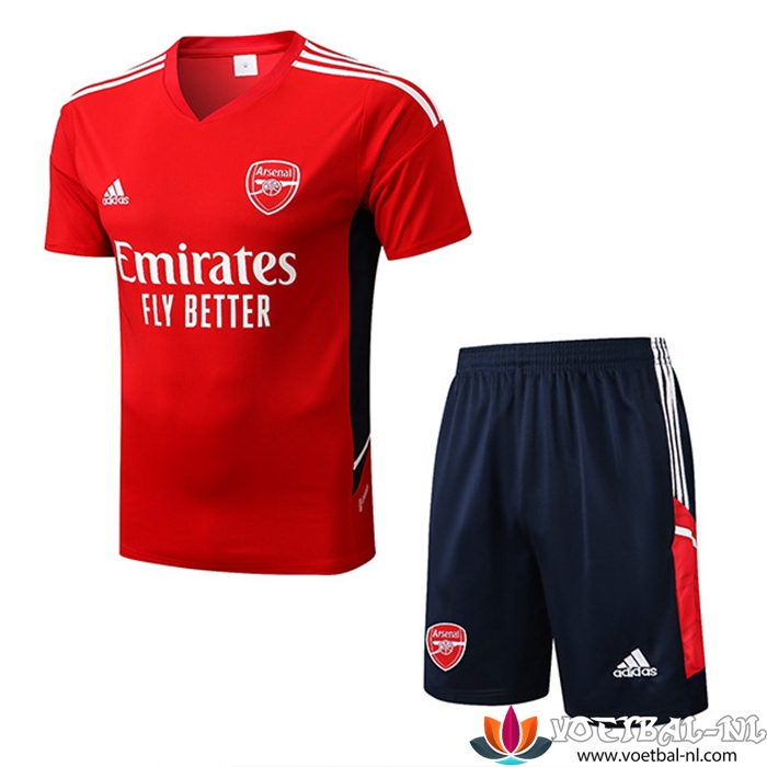 Arsenal Trainingsshirt + Shorts Rood 2022/2023