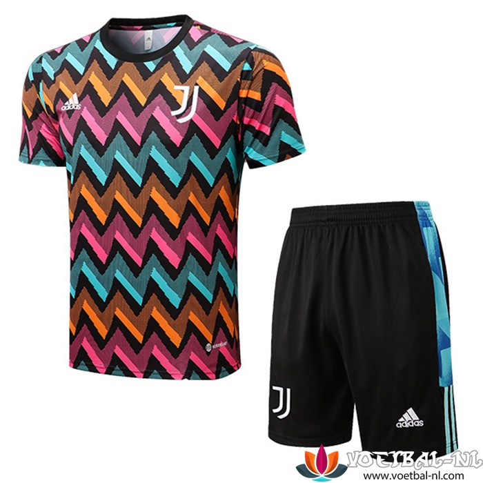 Juventus Trainingsshirt + Shorts Clair/Oranje/Roos 2022/2023