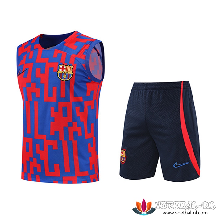 FC Barcelona Tanktop + Shorts Rood/Blauw 2022/2023