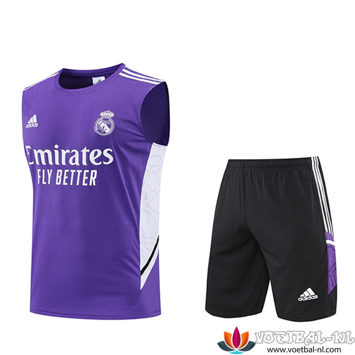 Real Madrid Tanktop + Shorts Purper 2022/2023