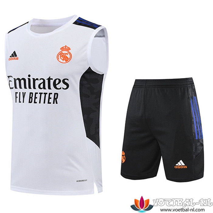Real Madrid Tanktop + Shorts Wit/Zwart 2022/2023