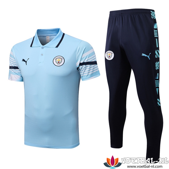 Manchester City Polo Shirt Lichtblauw 2022/2023