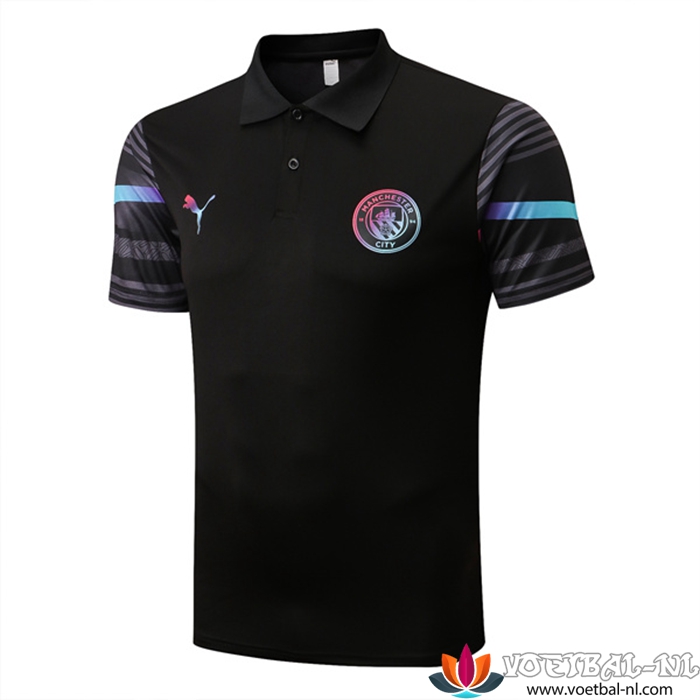 Manchester City Polo Shirt Zwart 2022/2023