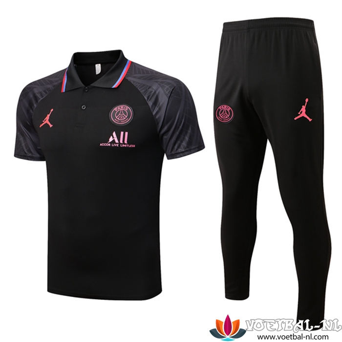 Jordan Polo Shirt PSG Zwart/Grijs 2022/2023
