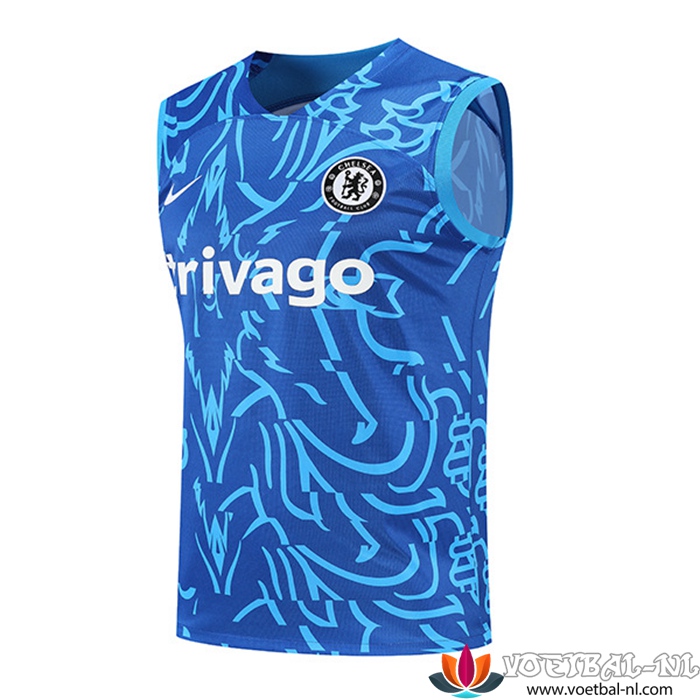 FC Chelsea Tanktop Pattern Blauw 2022/2023