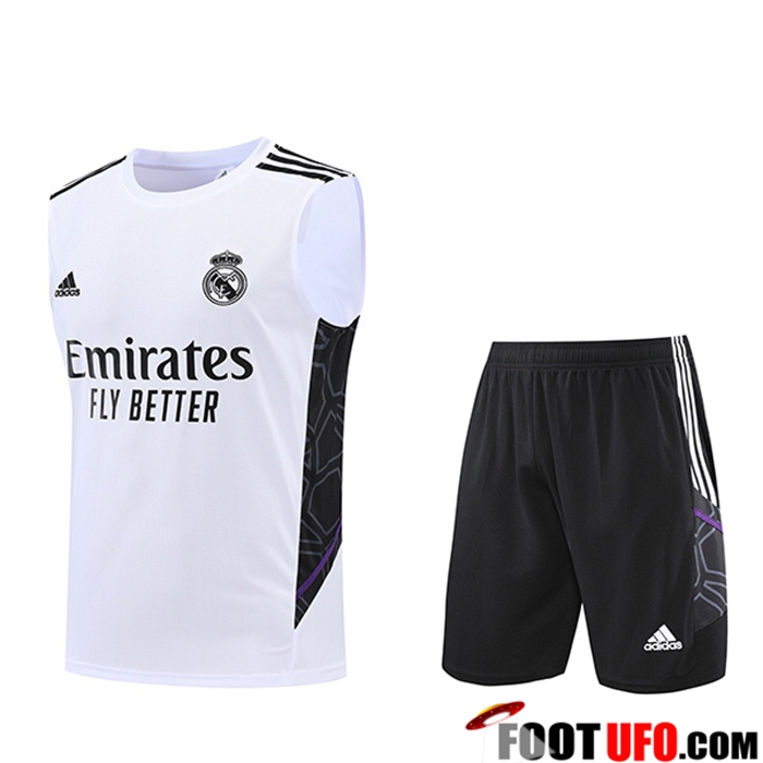 Real Madrid Tanktoppakken + Shorts Wit 2022/2023