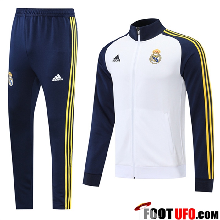 Real Madrid Trainingspak (Jack) Wit/marineblauw 2022/2023