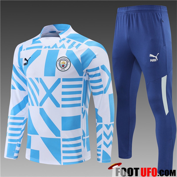 Manchester City Trainingspak Kinderen Blauw/Wit 2022/2023