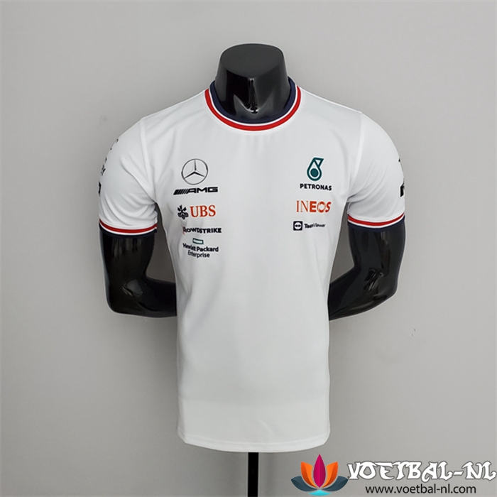 T-Shirt F1 Mercedes Benz Wit 2022