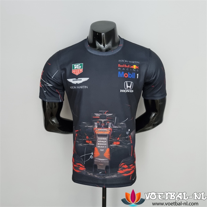 T-Shirt F1 RedBull Racing Team Zwart 2022