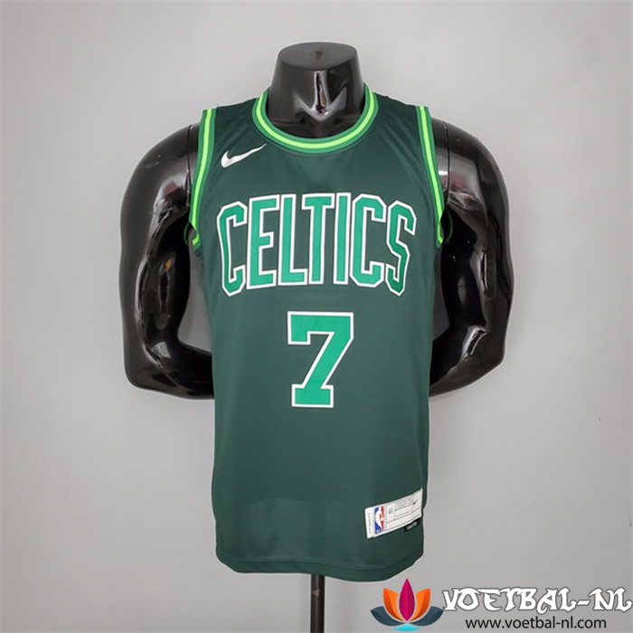 Boston Celtics (Brown #7) NBA shirts 2021 Groente Bonus Edition Dark