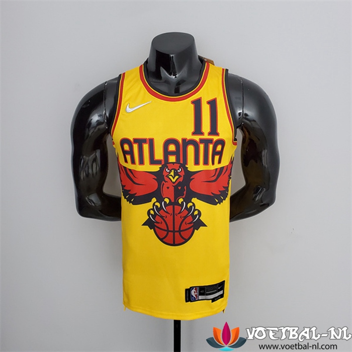 Atlanta Hawks (Young #11) NBA shirts Geel 75th Anniversary City Edition