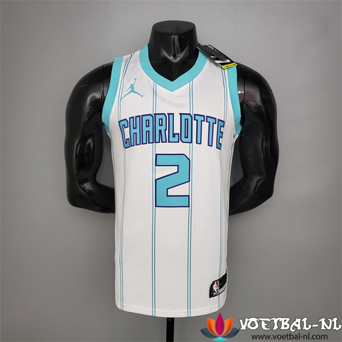 Nieuwe Charlotte Hornets (Ball #2) NBA shirts Wit