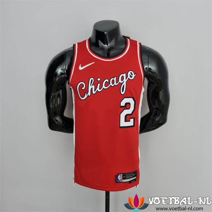 Chicago Bulls (Ball #2) NBA shirts Rood 75th Anniversary City Edition
