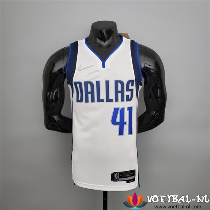 Dallas Mavericks (Nowitzki #41) NBA shirts Wit 75th Anniversary