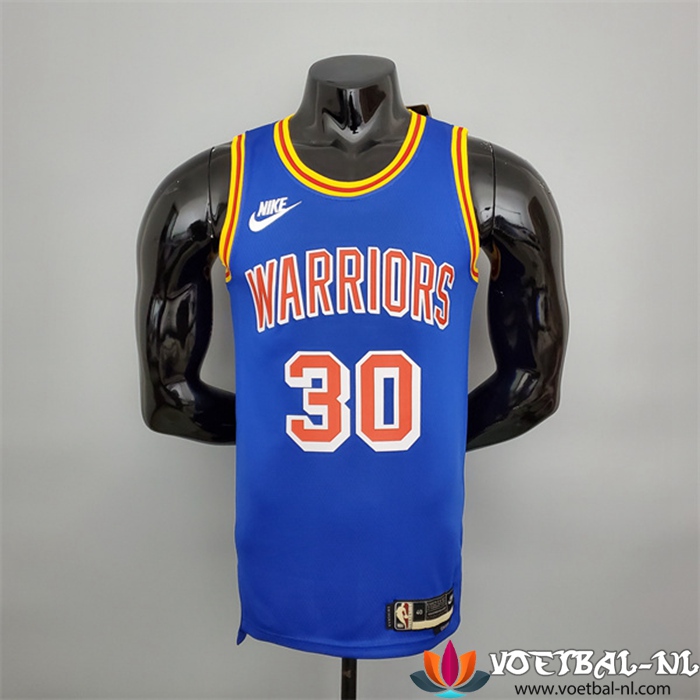 Golden State Warriors (Curry #30) NBA shirts Blauw Retro 75th Anniversary