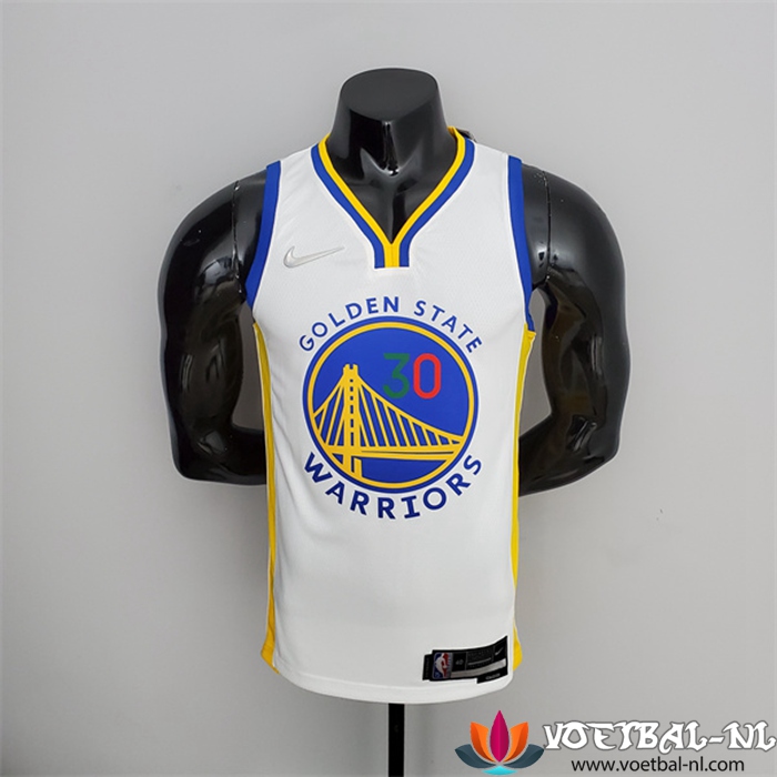Golden State Warriors (Curry #30) NBA shirts Wit 75th Anniversary Mexico Edition