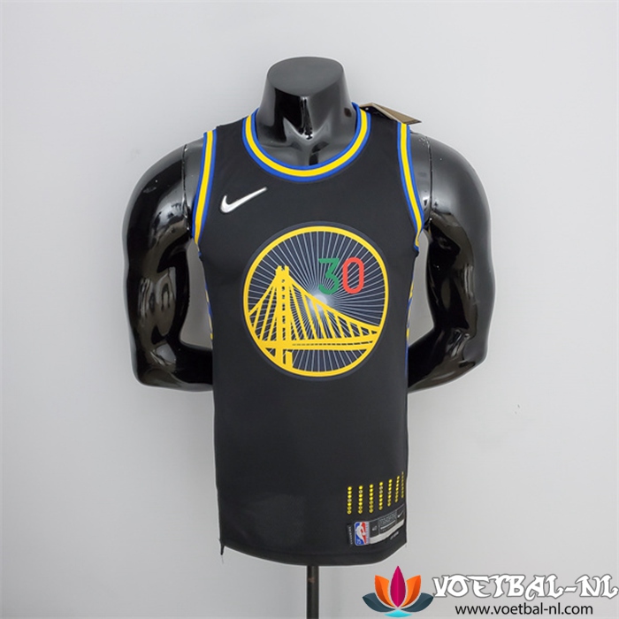 Golden State Warriors (Curry #30) NBA shirts Zwart 75th Anniversary Mexico Edition