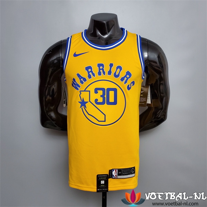 Golden State Warriors (Curry #30) NBA shirts Geel Retro Version