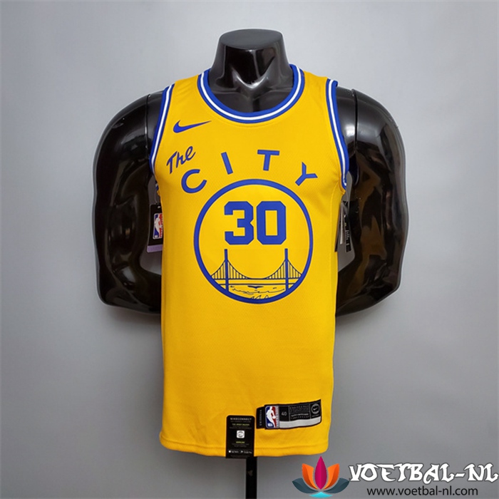 Golden State Warriors (Curry #30) NBA shirts Geel Tram Version