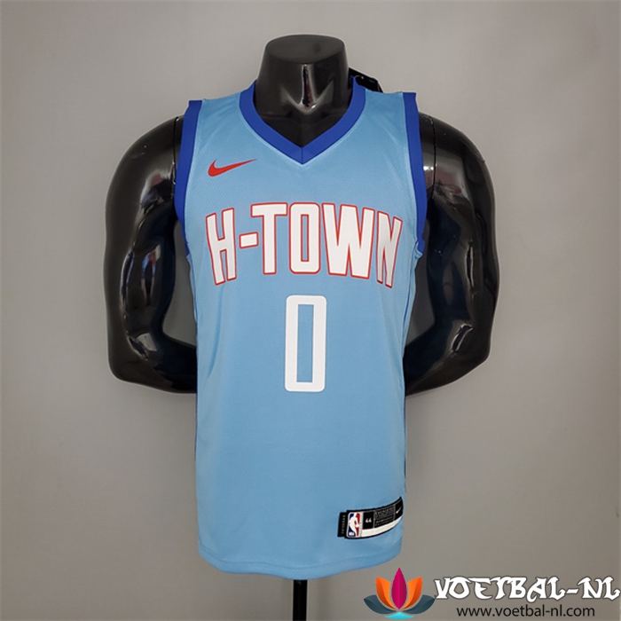 Houston Rockets (Westbrook #0) NBA shirts 2021 Blauw City Edition