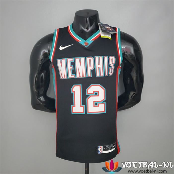 Memphis Grizzlies (Morant #12) NBA shirts Retro Zwart