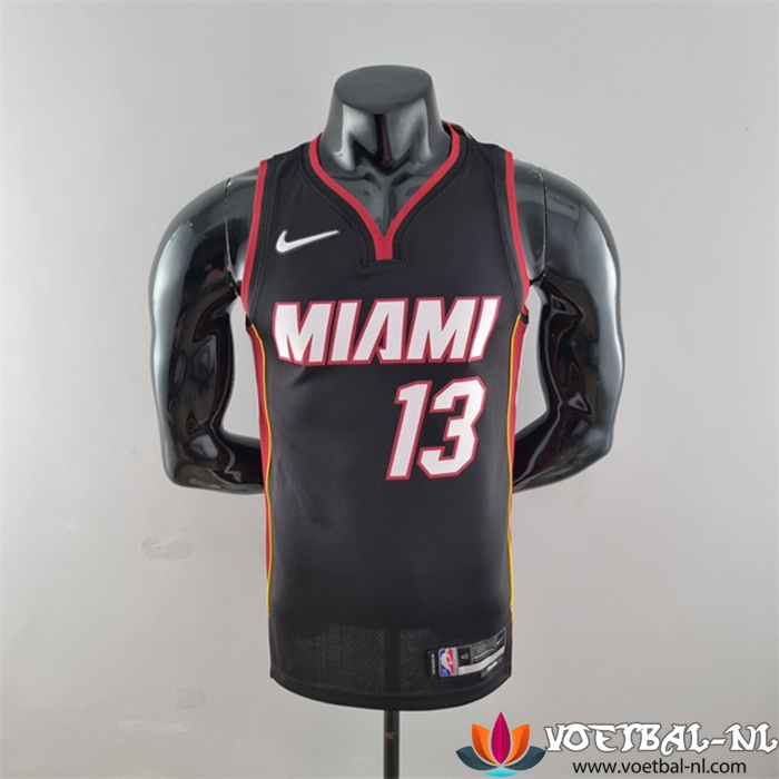 Miami Heat (Adebayo #13) NBA shirts Zwart 75th Anniversary