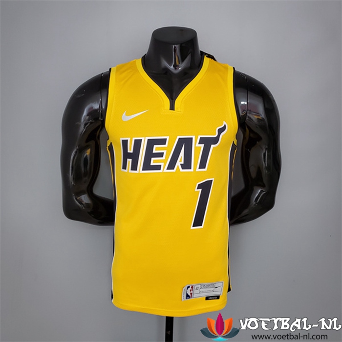 Miami Heat (Bosh #1) NBA shirts 2021 Geel Bonus Edition