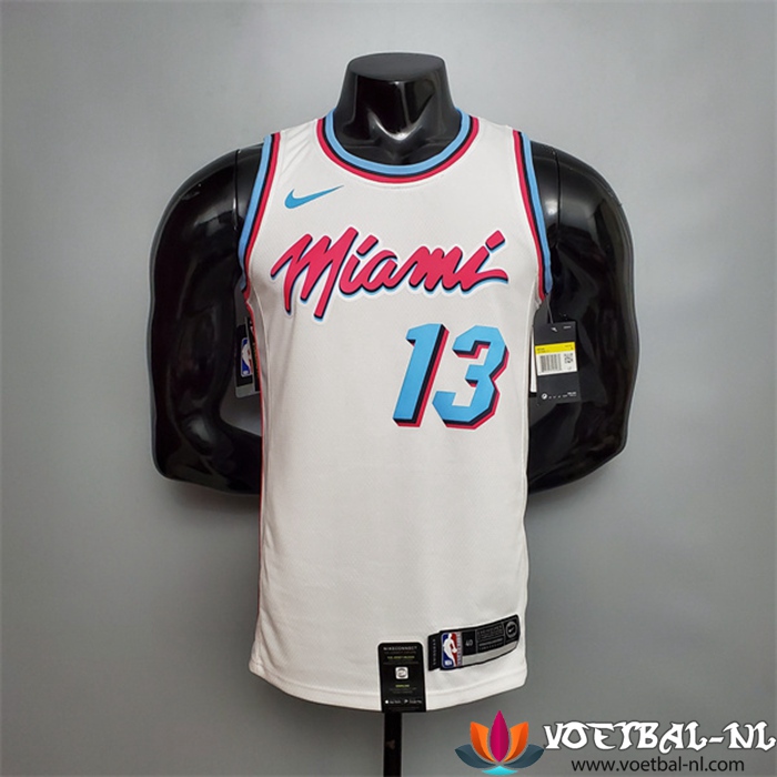 Miami Heat (Adebayo #13) NBA shirts Wit Encolure Ronde