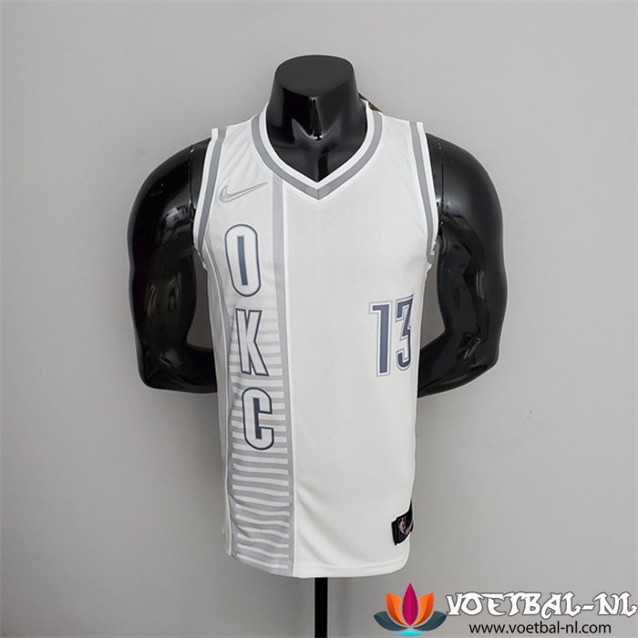 Oklahoma City Thunder (George #13) NBA shirts Wit 75th Anniversary City Edition