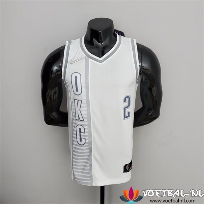 Oklahoma City Thunder (Gilgeous-Alexander #2) NBA shirts Wit 75th Anniversary City Edition