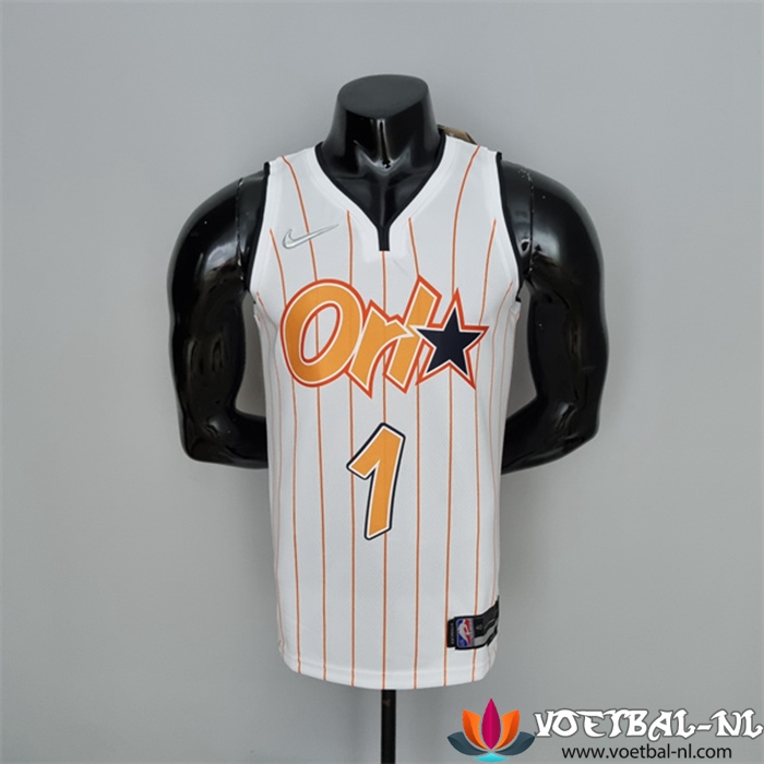 Orlando Magic (McGrady #1) NBA shirts Wit/Oranje 75th Anniversary
