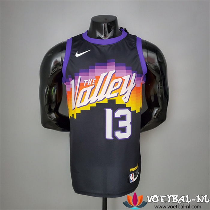 Nieuwe Phoenix Suns (Nash #13) NBA shirts Zwart City Edition