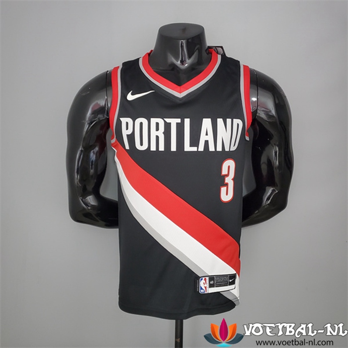 Portland Trail Blazers (Mccollum #3) NBA Thuisshirt 2021 Zwart