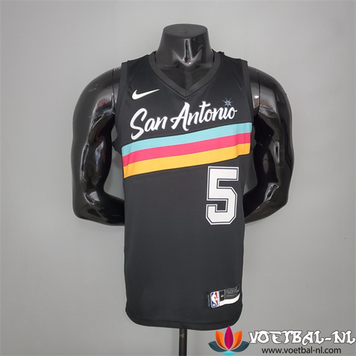 Nieuwe San Antonio Spurs (Murray #5) NBA shirts Zwart City Edition