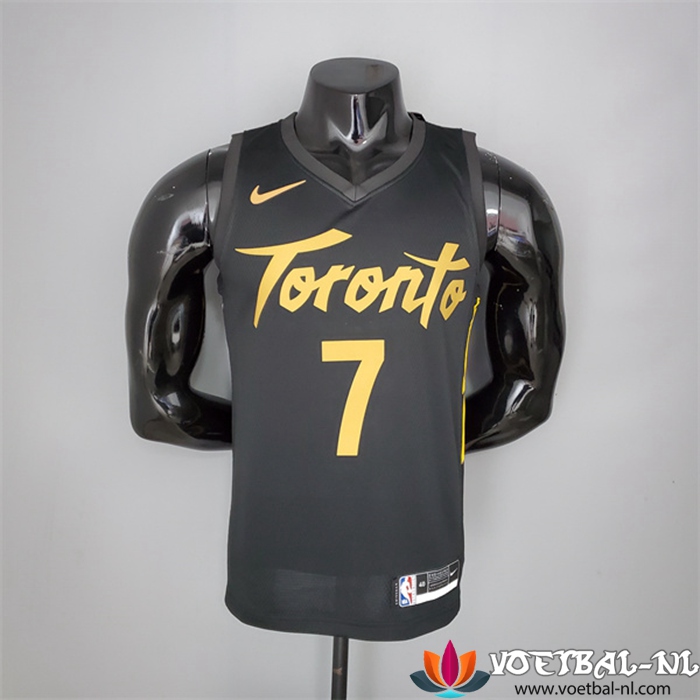 Toronto Raptors (Lowry #7) NBA shirts 2021 Season Zwart Gold